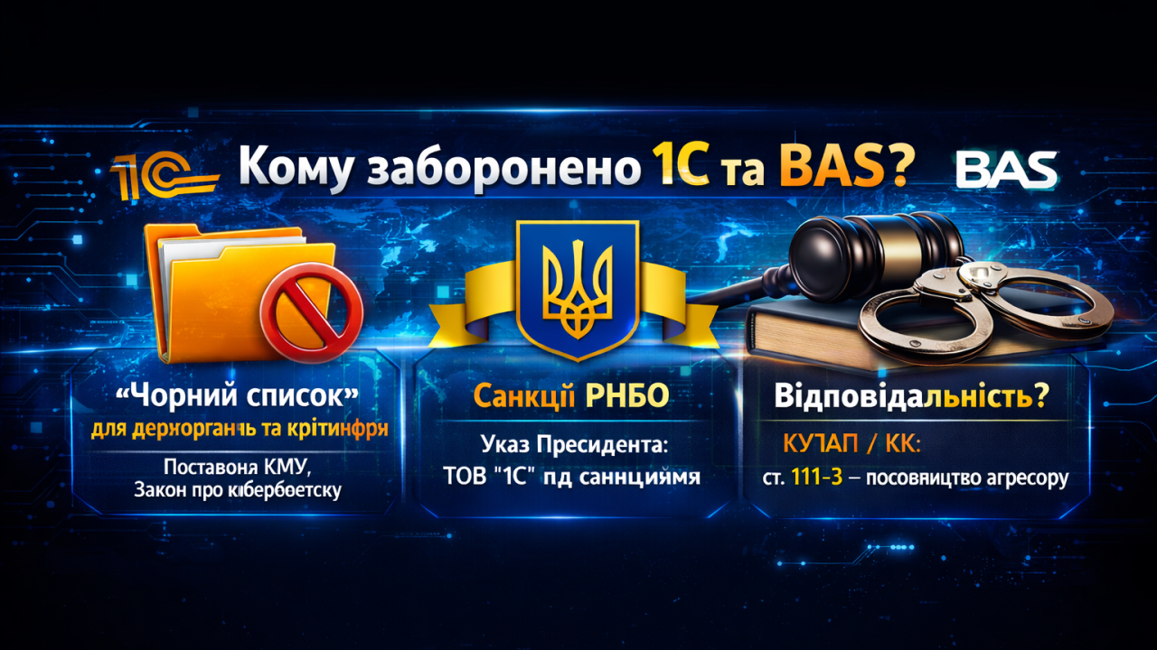 Кому заборонена 1С та BAS